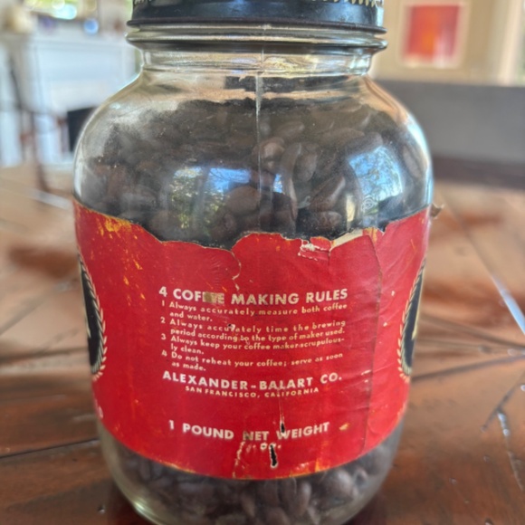Vintage Alta Coffee grounds and jar - Picture 2 of 2